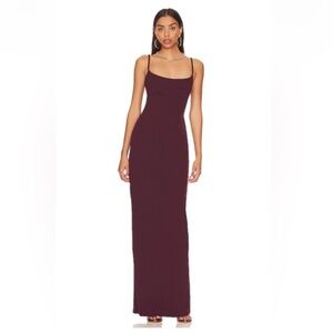 Nookie Bailey Gown Muscat Burgundy Maxi Dress Size M NWT
